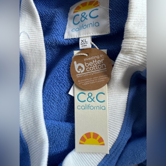 C&C California J'adore La Mer Sweatshirt Coastal Lagenlook - Picture 6 of 7